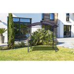 Abri barbecue - dcb garden - en aluminium et polycarbonate - 240x150 cm - gris anthracite Abri barbecue - dcb garden - en aluminium et polycarbonate - 240x150 cm - gris anthracite