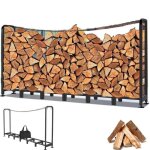 Abris bois de chauffage en acier 235x32x116 cm abri de stockage de bois jusqu 1000 kg abri bois rglable ...