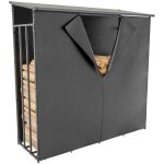 - clp - abri pour bois de chauffage ruston en aluminium avec b�che de protection - array