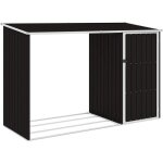 Abri  bois de jardin abri de de chauffage de bois marron 245x98x159 cm acier galvanis 116