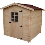 Abri en bois madriers - 20 mm - surface extrieure : 408 m2 - bois massif