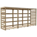 Abri buches bois xxl 356x82x174cm