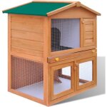 Abris et cages pour petits animaux cage clapier exterieur en bois pour lapins 3 portes