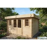 Abri �pic�a massif - madriers 42 mm surface ext�rieure 1232 m2 toit plat bac acier