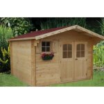 Abri de jardin 1573m en bois massif - double rainurage