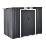 Abri de jardin 4 m³ robuste cabane de stockage extérieur cabane à outils toit en appentis tôles en acier ... Abri de jardin 4 m³ robuste cabane de stockage extérieur cabane à outils toit en appentis tôles en acier ...