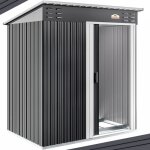 Abri de jardin gardebruk 185x165x90cm anthracite porte coulissante