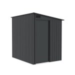 (abri de jardin adossable acier galvanis� 291m� avec porte coulissante et kit dancrage bray