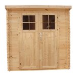 Abri de jardin en bois 2. 63m� timbela - ep. 19 mm - 239x142 cm - plancher non inclus - m310f