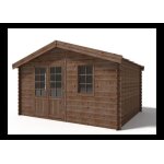 Abri de jardin en bois - 20m2 - 5x4m - trait - ep. 45mm - couleur: marron - dom376