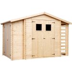 Abri de jardin bois 353 m� + 097 m� + 097 m� timbela m389 - i206 x l328 x h218 cm