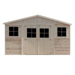 Abri de jardin en bois - timbela - 516x424 cm - construction de panneaux - ep. 17 mm