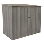 Chalet & jardin abri en mtal imitation bois vieilli - 7x5m