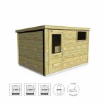 Abri de jardin bois de sapin 1015m� trait� autoclave ep. 27mm chamrousse