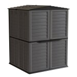 Abri de jardin extrieur 5500l gris anthracite - coffre de jardin polypropylne 151x208x200 - rangement ...