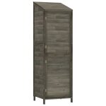 Abri de jardin - garosa - bao - bois massif de sapin - anthracite - 55x52x1745 cm