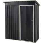 Abri de jardin en m�tal 132m� - giantex - porte coulissante verrouillable - cabane � outils avec toit ...