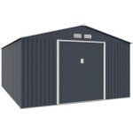 Abri de jardin en m�tal 1516 m� - 340 x 446 x 210 - saturne - kit dancrage inclus 2 portes coulissantes ...