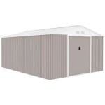 Abri de jardin en m�tal 1516 m� - 340 x 446 x 210 - saturne - kit dancrage inclus 2 portes coulissantes ...