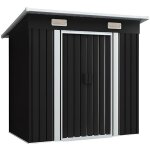 Abri de jardin en m�tal 198m� - 2 portes - anthracite hb47026 - foe