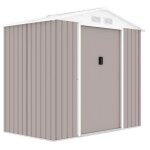 Abri de jardin en m�tal 271 m� - 213 x 127 x 195 cm - pluton - kit dancrage inclus 2 portes coulissantes ...