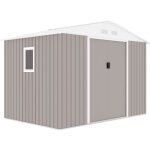 Abri de jardin en m�tal 529 m� - 277 x 191 x 202 cm - venus kit dancrage inclus 2 portes coulissantes ...