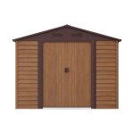 Abri de jardin m�tal en acier galvanis� effet bois - 662 m� - arsego