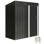 Abri de jardin m�tal - armoire de jardin adossable - outsunny - 2 grilles da�ration toit inclin� - 163x90x179c ...