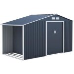 Abri de jardin en métal et abri bûches 653 m² - 342 x 191 x 202 cm - solis - kit dancrage inclus 2 portes ... Abri de jardin en métal et abri bûches 653 m² - 342 x 191 x 202 cm - solis - kit dancrage inclus 2 portes ...