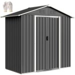 Abri de jardin en m�tal - cabane de jardin � outils en m�tal - 18 m� - 194 x 107 x 191 cm - portes coulissante ...
