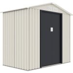 Abri de jardin m�tal nebraska - 2. 71 m� - beige / gris anthracite
