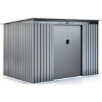 Abri de jardin m�tal toit plat texas - 472 m� - gris