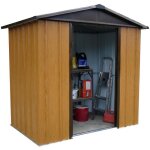 Abri de jardin mtal aspect bois 23 m2 yardmaster + kit dancrage