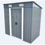 Abri de jardin mtallique - acier galvanis - blanc