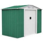 Abri de jardin m�tallique gardiun glasgow 630 m� - vert / blanc