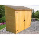Abri de jardin mural en bois grand volume avec étagère de rangement - 175x72x174cm Abri de jardin mural en bois grand volume avec étagère de rangement - 175x72x174cm