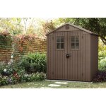 Abri de jardin osoyoos dmora en plastique marron 122x190x221h cm