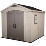 Abri de jardin en rsine 6, 6 m keter sydney 88 beige et marron