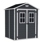 Abri de jardin en rsine - keter - premium 65 - gris anthracite - 28 m