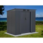 Abri de jardin avec toit plat 201x121x176m proshed anthracite dancover abris de jardin
