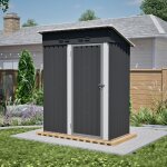 Abri de jardin toit plat verrouillable sans fen�tre floragrace