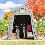 Abri de jardin xxl kimfead 78 m� - garage � v�los et moto 366x213x225 cm - tente de stockage souple en ...