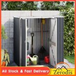 Abri  outils de jardin anthracite 161x89x161cm acier galvanis - bk316211 (pla)