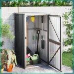 Abri � outils de jardin anthracite 88x89x161 cm acier galvanis� - fhe316207