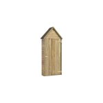 Abri à outils de jardin - pinède - 77x37x178cm - bois massif - porte incluse - traditionnel Abri à outils de jardin - pinède - 77x37x178cm - bois massif - porte incluse - traditionnel