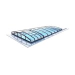 Abri de piscine skyline - 861x420 m - polycarbonate�massif�3�mm - couleur ral7016 graphite - altanka