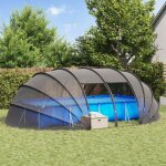 Abri de piscine vidaxl d�me de tente de piscine transparent 640 x 432 x 205 cm