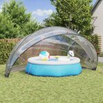 Abri de piscine vidaxl d�me de piscine transparent 592 x 590 x 275 cm pvc