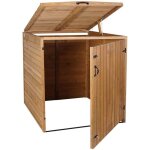 Abri de poubelles - dcoshop26 - 04 00055 - bois certifi fsc - 2 bacs - 126x795x98 cm