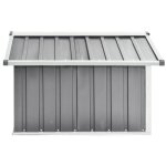 Abri pour robot tondeuse - meublechic - 92x97x63 cm - acier galvanis� - gris - surface au sol 79x85 cm ...